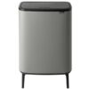 y 130281 bo touch bin 60l mineral concrete grey brabantia front top
