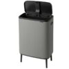 y 130281 bo touch bin 60l mineral concrete grey brabantia open