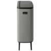 y 130281 bo touch bin 60l mineral concrete grey brabantia side