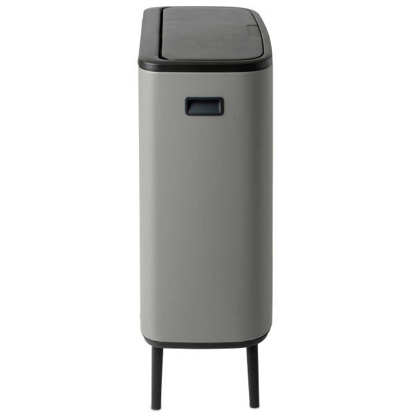 y 130281 bo touch bin 60l mineral concrete grey brabantia side