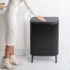 y 130229 b0 touch bin hi 60l matt black brabantia touch opening