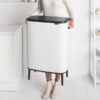 y 130229 b0 touch bin hi 60l white brabantia easy to move