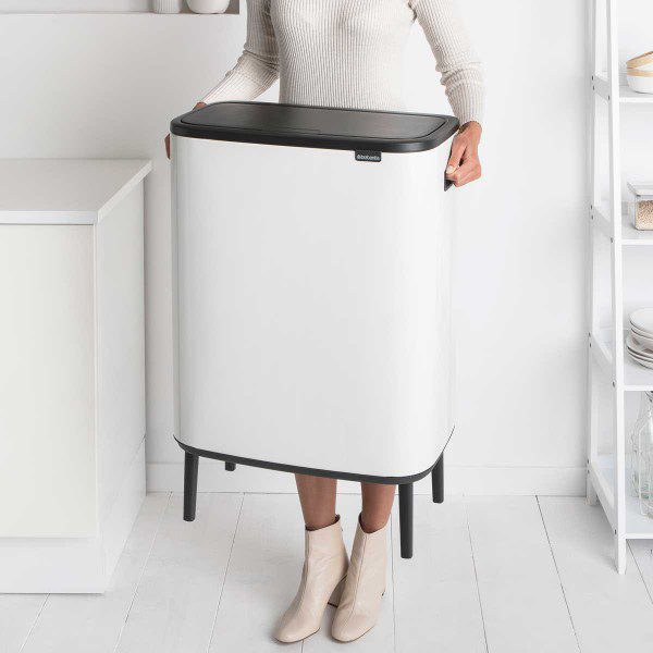 y 130229 b0 touch bin hi 60l white brabantia easy to move
