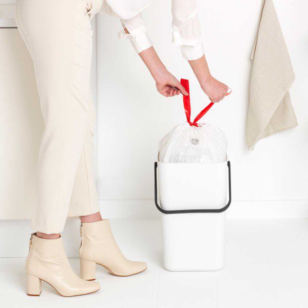 brabantia sort and go waste bin 25l white bag y 129926 1200