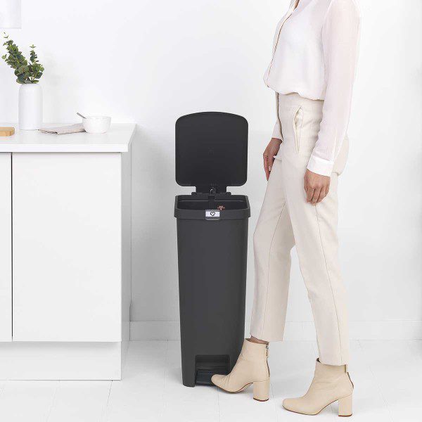 brabantia stepup pedal bin 40l dark grey
