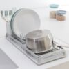 y 117282 compact dish drying rack light grey brabantia 2 1