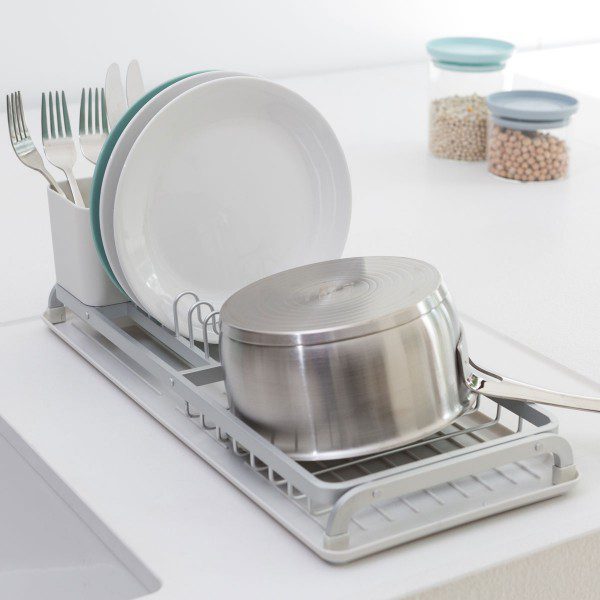 y 117282 compact dish drying rack light grey brabantia 2 1