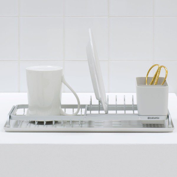 y 117282 compact dish drying rack light grey brabantia 8