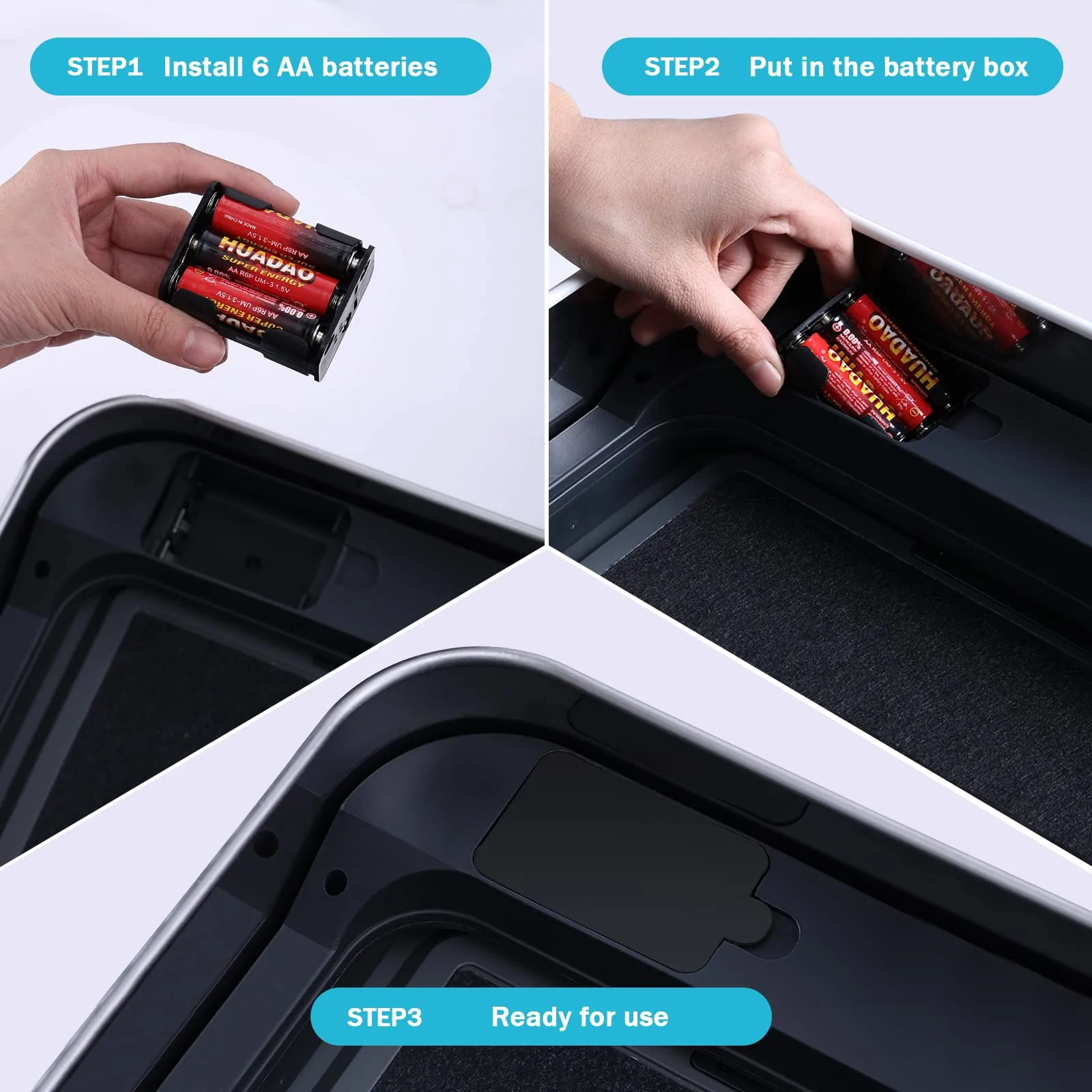 sensor bin 40L battaries