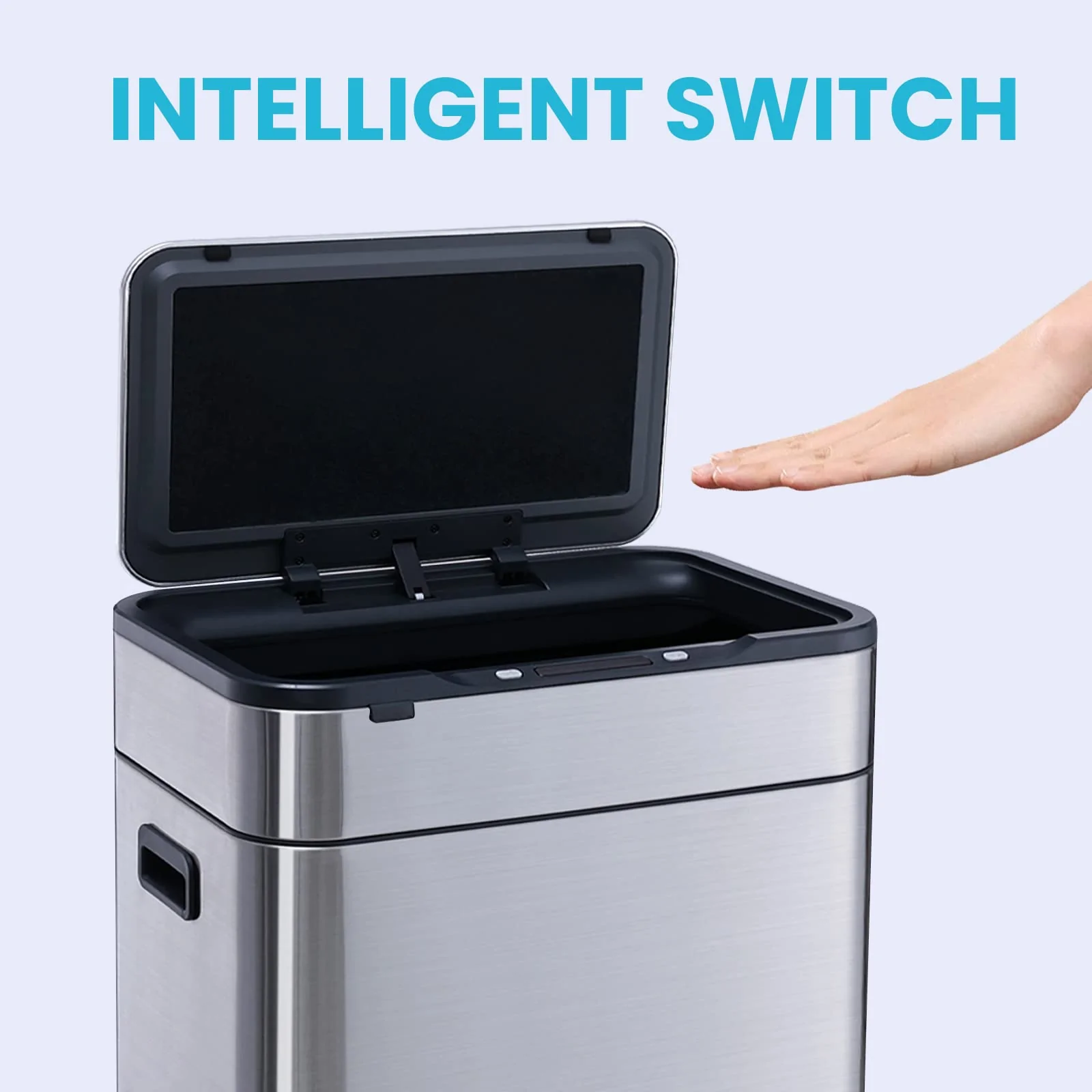 sensor stainless steel bin 40L