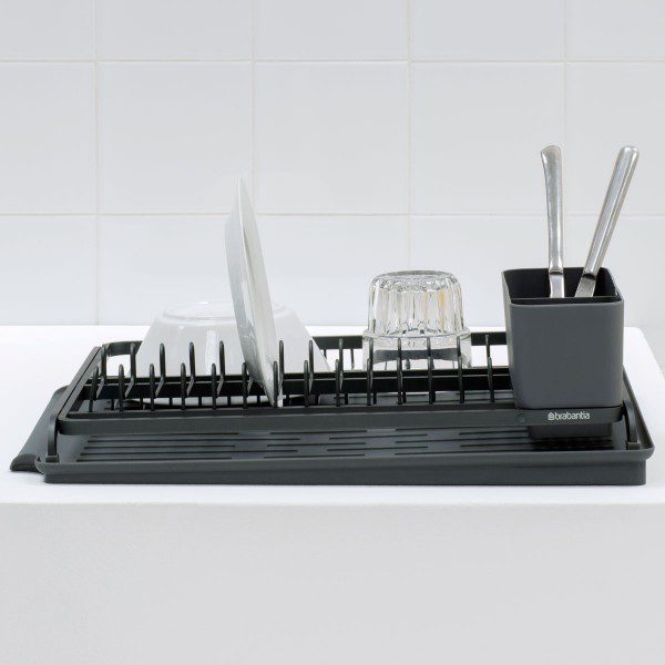 dish drying rack dark grey brabantia 5