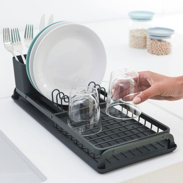 y 117268 compact dish drying rack dark grey brabantia 8 1