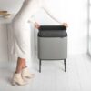 bo touch bin 36l mineral concrete grey brabantia inner bucket y 127205 1200