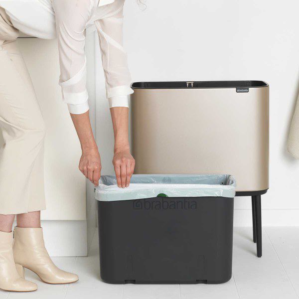 brabantia bo touch bin 36l champagne mood bag y 304583 1200