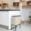 brabantia bo touch bin 36l soft beige   y 201189