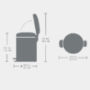 פחי דוושה לשירותים 5 ליטר - Brabantia NewIcon – תמונה 7