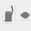 פחי דוושה 3 ליטר - Brabantia NewIcon – תמונה 7