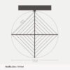 מתלה כביסה WallFix מכסה נירוסטה 24 מטר Brabantia – תמונה 3