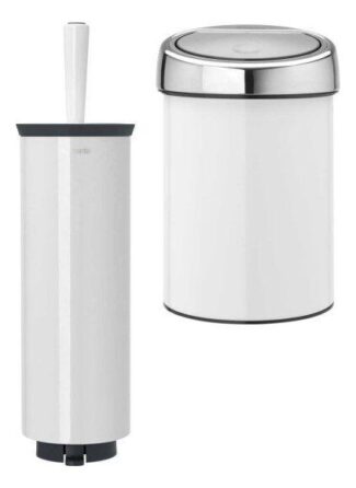 סט נתלה לבן - סט לשירותים, נתלה לבן Brabantia: פח טאץ נתלה 3 ליטר - B142