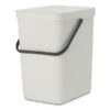 brabantia sort and go waste bin 25l light grey 10 y 214400 1