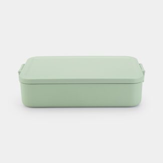 קופסת אוכל Bento גדולה 2 ליטר Make & Take פלסטיק ללא BPA ירוק ג׳ייד Brabantia
