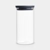 מיכל זכוכית, מכסה אפור כהה 1.1 ליטר Brabantia