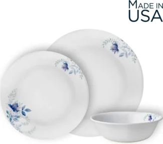 סט צלחות corelle - סט צלחות קורנינג קורנינג 18 חלקים, Blue Floral - מבית Corelle® Corning