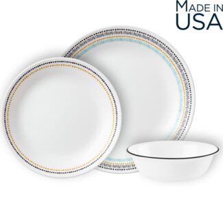 צלחות corelle - סט צלחות קורנינג 18 חלקים, Paloma - מבית Corelle® Corning