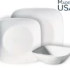 סט צלחות פיור וויט - סט צלחות קורנינג 18 חלקים, Pure White - מבית Corelle® Corning