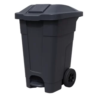 A digital photograph showcases a large dark gray 