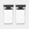 זוג מיכלי אחסון פלסטיק 150מ״ל, מכסה Brabantia - ללא BPA