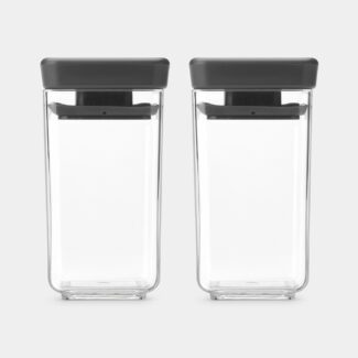 זוג מיכלי אחסון פלסטיק 150מ״ל, מכסה Brabantia - ללא BPA