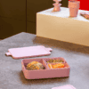 קופסת אוכל Bento גדולה 2 ליטר Make & Take פלסטיק ללא BPA ורוד לילך Brabantia – תמונה 2