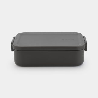 קופסת אוכל בינונית 1.1 ליטר Make & Take פלסטיק ללא BPA אפור כהה Brabantia