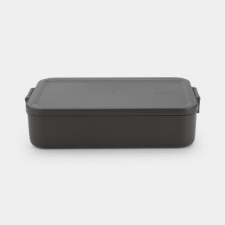 קופסת אוכל גדולה 2 ליטר Make & Take פלסטיק ללא BPA אפור כהה Brabantia