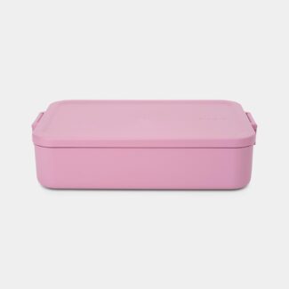 קופסת אוכל Bento גדולה 2 ליטר Make & Take פלסטיק ללא BPA ורוד לילך Brabantia