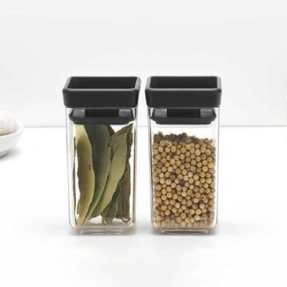 סט 10 מיכלי אחסון פלסטיק 150 מ״ל, מכסה Brabantia - ללא BPA