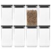 ⁦סט 8 מיכלי אחסון פלסטיק 1.6 ליטר, מכסה Brabantia - ללא BPA⁩ – תמונה ⁦5⁩