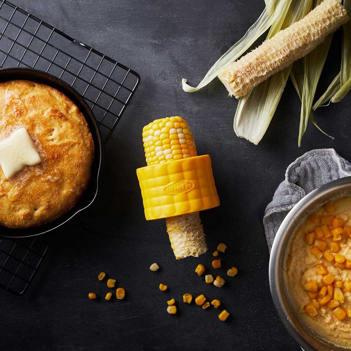 קולפן תירס Cob מסתובב Chef'n – תמונה 2