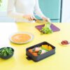 קופסת אוכל גדולה 2 ליטר Make & Take פלסטיק ללא BPA אפור כהה Brabantia – תמונה 4