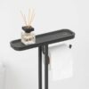 סט לשירותים אפור כהה מינרלי Brabantia: פח פדל 5 ליטר NewIcon + באטלר - מעמד לנייר טואלט, מברשת אסלה זיפים ומדף MindSet ברבנטיה – תמונה 2