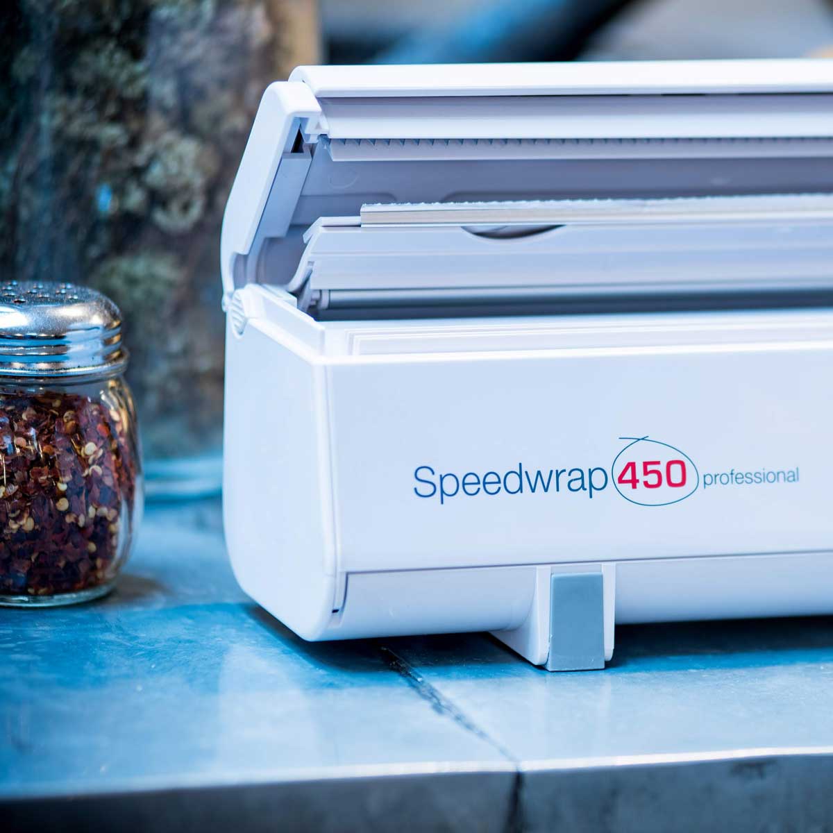דיספנסר עטיפה מקצועי Speedwrap 450 - לחיתוך גלילי נייר כסף או ניילון נצמד ברוחב 450 מ״מ מבית Wrapex – תמונה 5