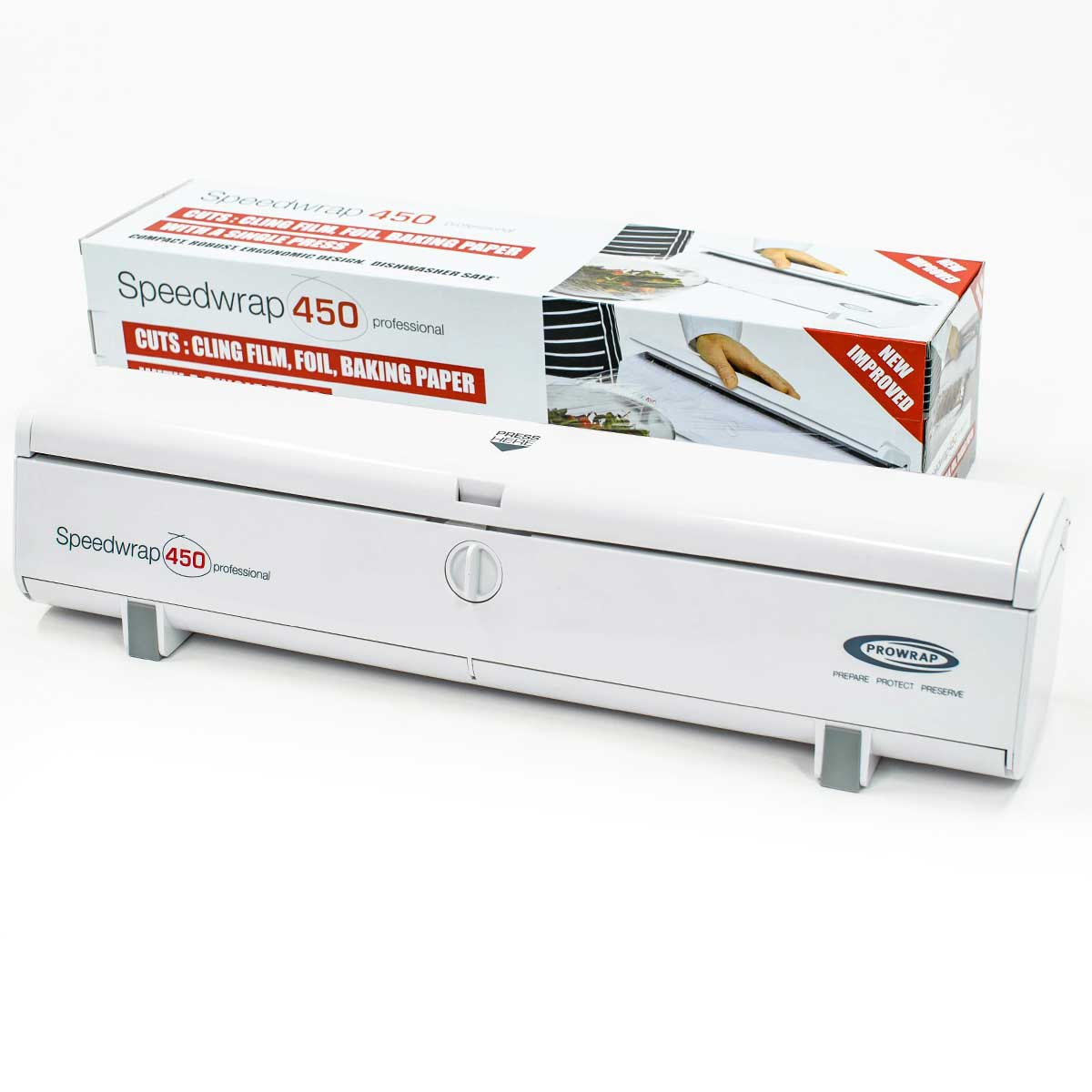 דיספנסר עטיפה מקצועי Speedwrap 450 - לחיתוך גלילי נייר כסף או ניילון נצמד ברוחב 450 מ״מ מבית Wrapex – תמונה 2