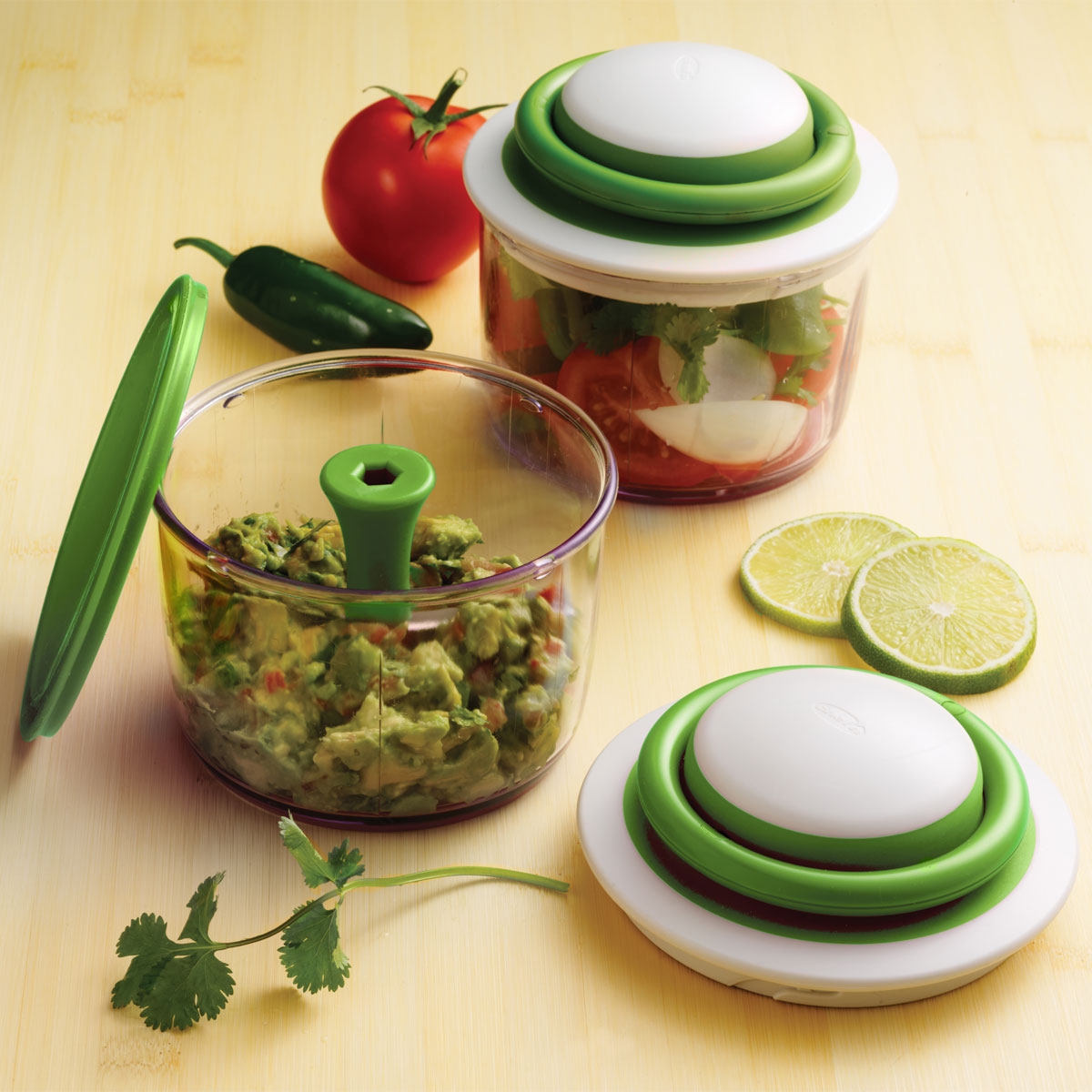 מעבד מזון ידני VeggiChop, ללא חשמל Chef'n, ללא BPA – תמונה 2
