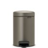 סט לשירותים Brabantia: פח פדל 3 ליטר NewIcon + מברשת אסלה קונית + מתקן קיר לנייר טואלט ברבנטיה – תמונה 5